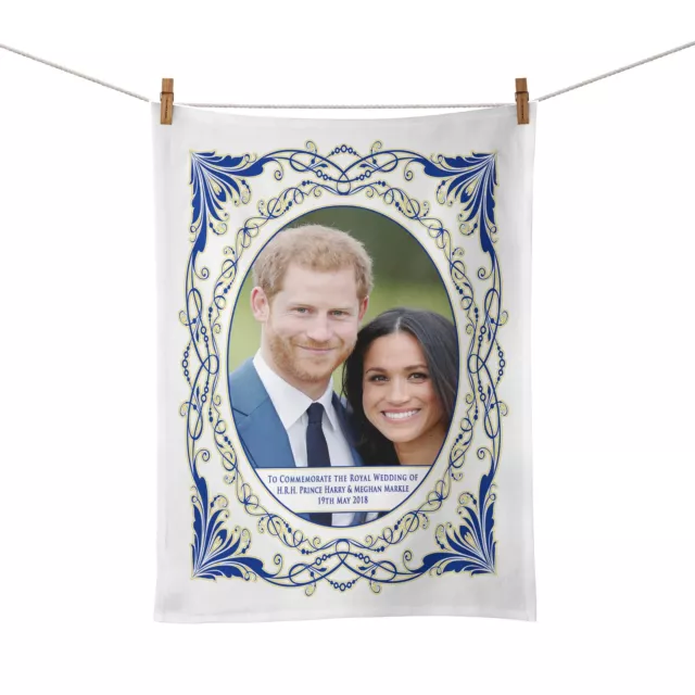 Royal Wedding of HRH Prince Harry & Meghan Commemorative Tea Towel - 50cm x 34cm