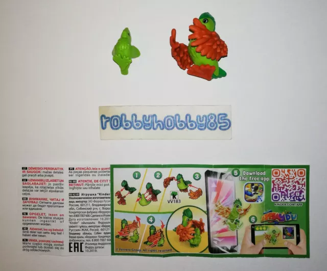 VV183 Turaco + Bpz ( Eac 10.2019) Kinder Surprise Italie 2020/2021