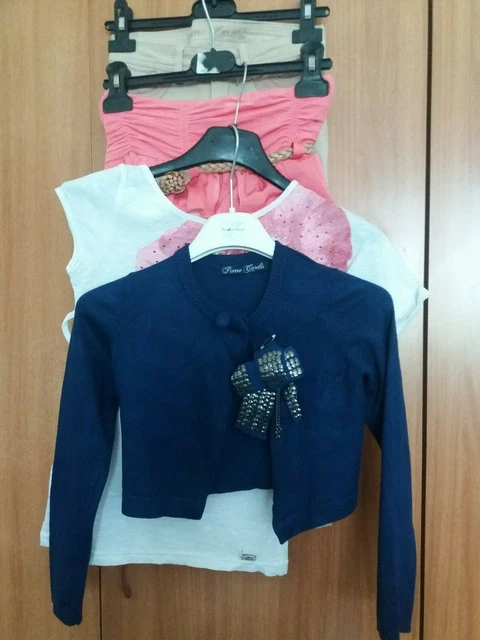 Total look bimba 4 anni Jeans,Maglietta,Gonna,Coprispalle Pierre Cardin