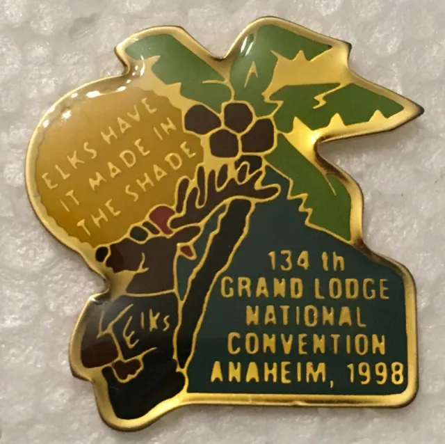 BPOE ELks Lapel/Hat Pin — 134th Grand Lodge Nat'l Convention, 1998, Anaheim