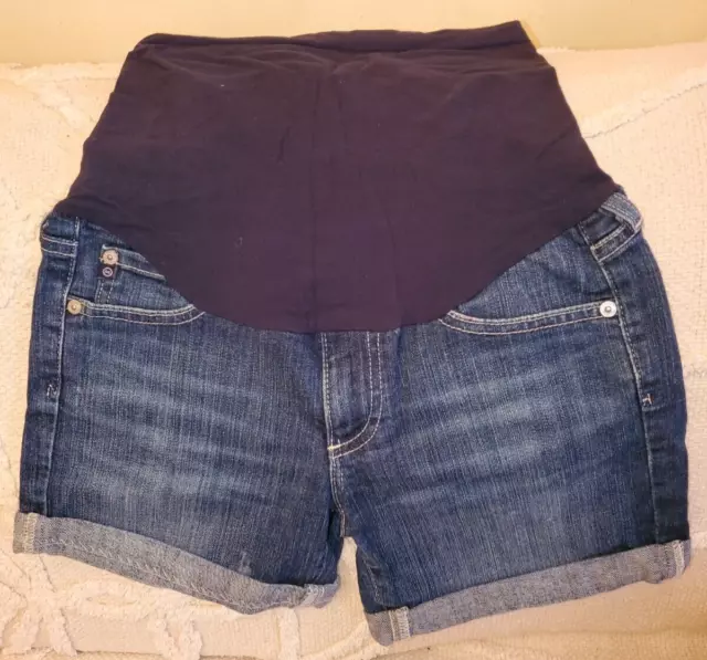 AG A Pea In The Pod Maternity Jean Shorts Sz 26 Adriano Goldschmied Made in USA