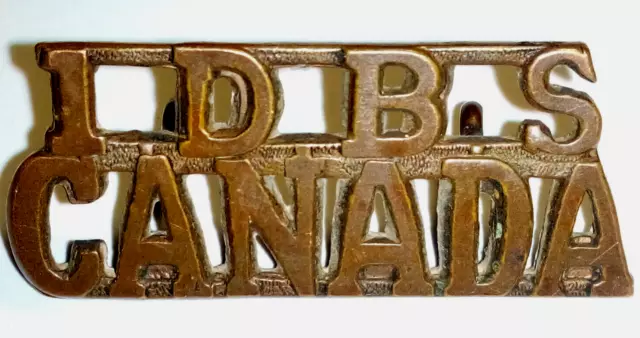 WW1 1st Depot Battalion Saskatchewan Regiment Canada Shoulder Title Badge