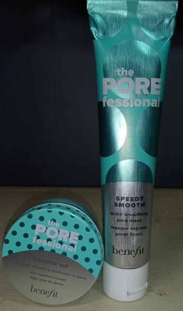 Benefit The POREfessional Speedy Smooth Pore Mask 2.5oz + Smooth Sip 1.75oz NWOB