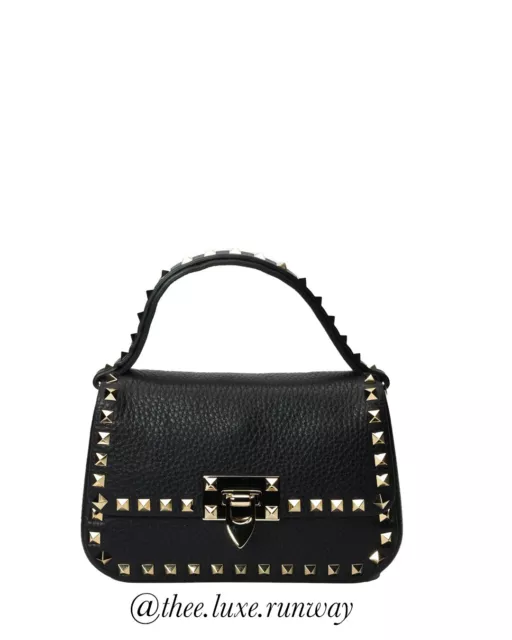 Valentino Garavani - Small Rockstud Grainy Calfskin Handbag