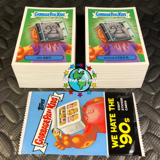 2019 GARBAGE PAIL KIDS WE HATE THE 90's! COMPLETE 220-CARD SET +WRAPPER! 1990's!