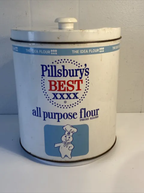 JL Clark Pillsbury’s Best Flour Tin Doughboy Vintage Collectible Kitchen Decor