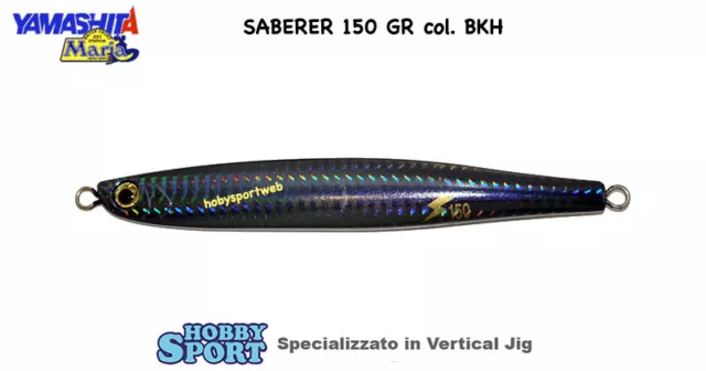 VERTICAL JIG YAMASHITA - MARIA  SABERER 150 BKH BLACK  pesca BARCA MARE RICCIOLA