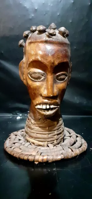 Masque Ekoi Nigeria Art Tribal Africain Ancien Statuette Africaine Masque