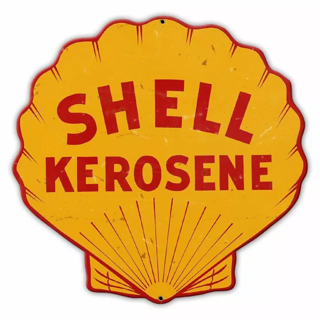 Shell Kerosene Logo 15" Heavy Duty Usa Made Metal Gas Station Advertising Sign