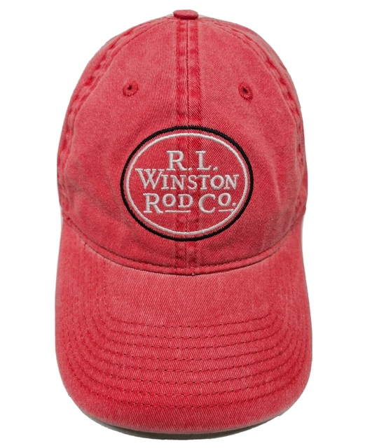 R.L. Winston Rod Co. Red Cotton Twill Embroidered Logo Fly Fishing Hat Cap