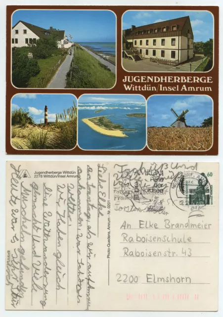 61624 - Amrum - DJH youth hostel Wittdün - postcard, run 1992