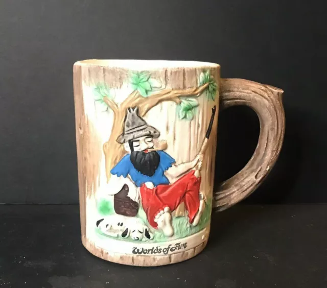 Vintage Worlds of Fun glass mug Kansas City, Missouri stein cup
