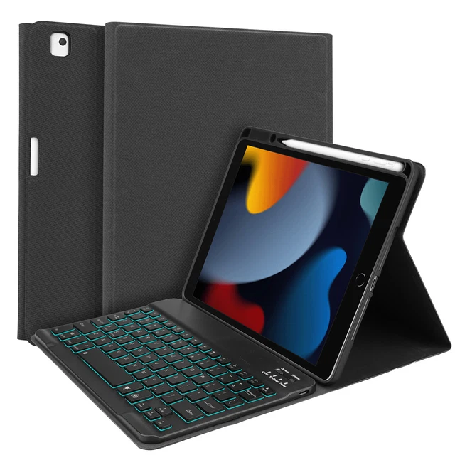 FOR IPAD 9TH/8TH/7TH Gen 10.2 Bluetooth Backlit Keyboard Case with