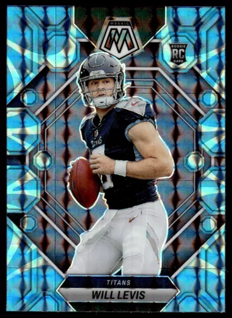 Will Levis 2023 Panini Mosaic Reactive Blue Prizm RC Tennessee Titans