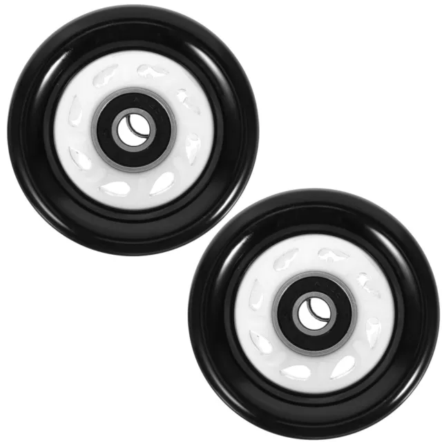 2Pcs PU Skateboard Wheels w/ Bearings - Outdoor Replacement Accessories-