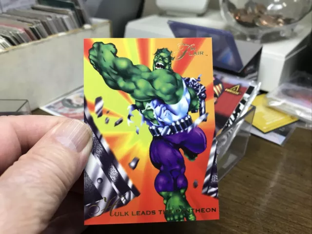 1994 Fleer Flair Marvel Annual Single Base Card # 95 Hulk The Pantheon
