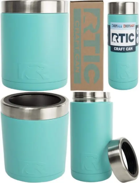 RTIC Double Wall Vacuum Insulated Tall Can, 1 Count (Pack of 1), Matte - Teal