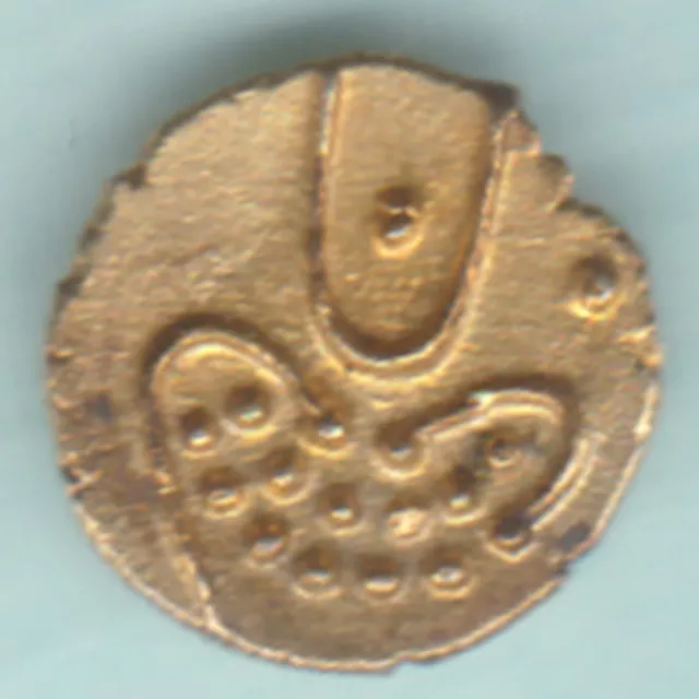 French India Cochin Gold Fanam Rare Small Coin
