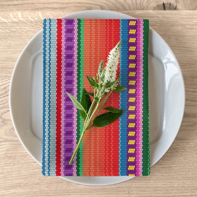 Raymi - Festive Andean Napkins - Cheerful Table Decor Accessories 4-pc Set