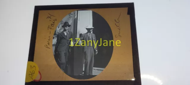 A63 Glass Magic Lantern Slide CHICAGO'S WORLD FAIR 1933-34 PARIS FAIR '34