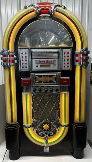 Polyconcept USA  AM/FM Radio & CD Music Player Jukebox no remote read 39” tall