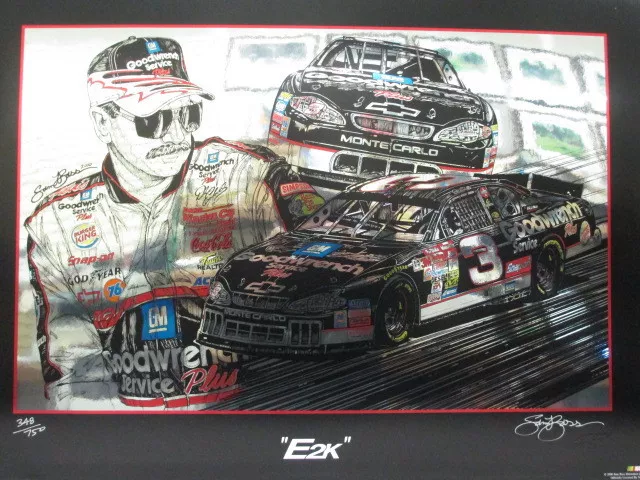 Dale Earnhardt The Intimidator Goodwrench Sam Bass E2K Nascar Racing Lithograph 2