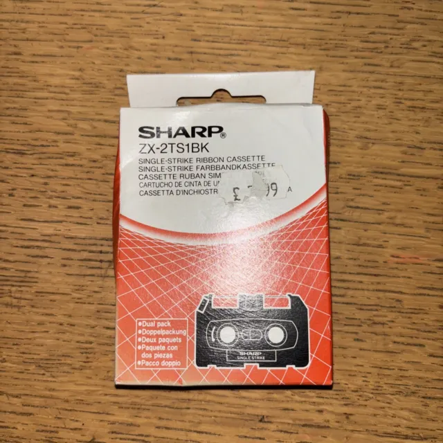 Sharp ZX-2TS1BK Single Strike Ribbon Cassette Twin Pack for Font Writers