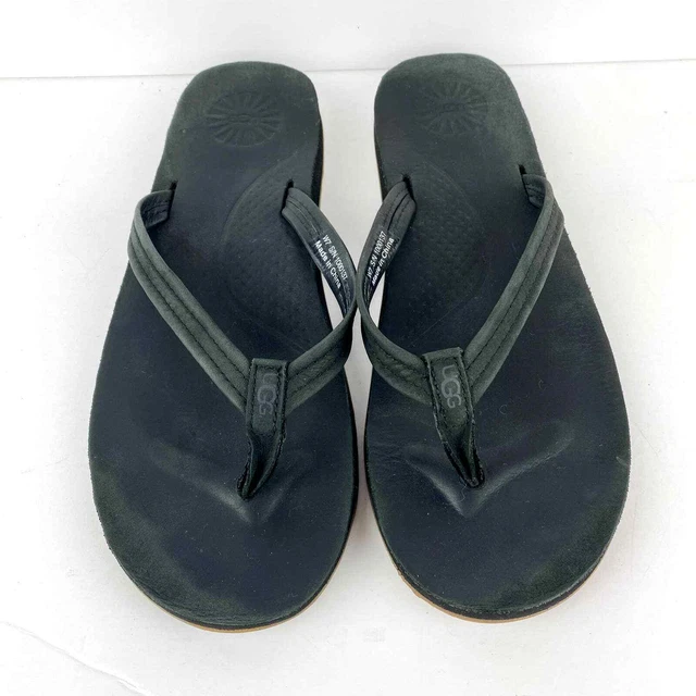 Ugg Leather Flip Flop Thongs Sandals Womens Size 7