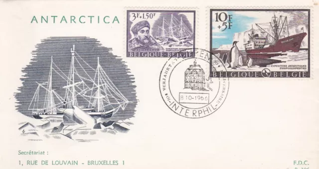 L70A -  Enveloppe 1Er Jour - Belgique - Antarctica- 1966