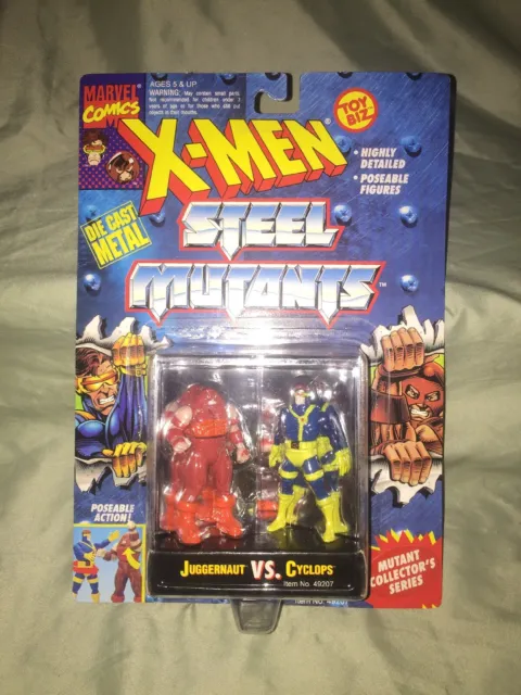 X-Men Steel Mutants - Juggernaut vs. Cyclops - MOC TOY BIZ 1994