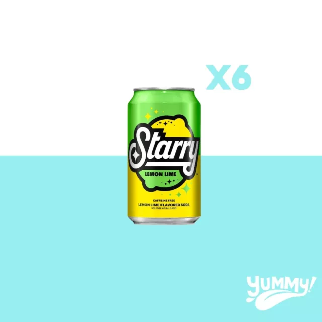 Getränke - Starry Lemon Lime Flavored Soda 355ml Kaffeinefrei ( 6 Dosen )