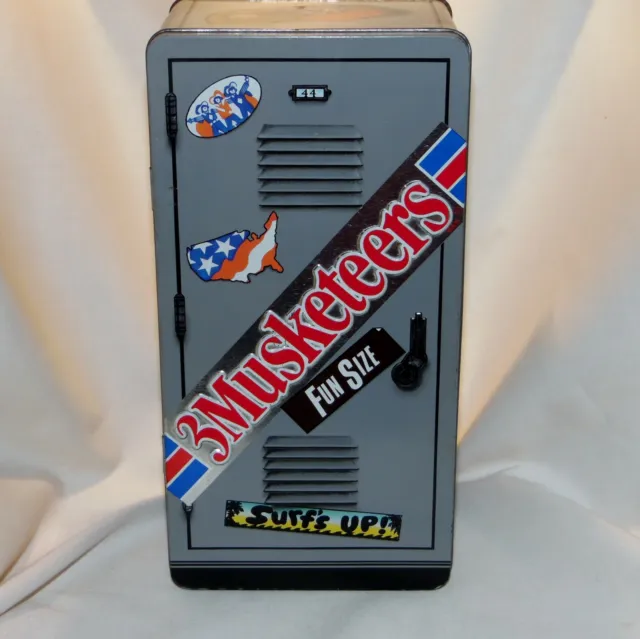 Vintage 3 MUSKETEERS School Locker Advertising Tin For Candy Bar 1990 Edition