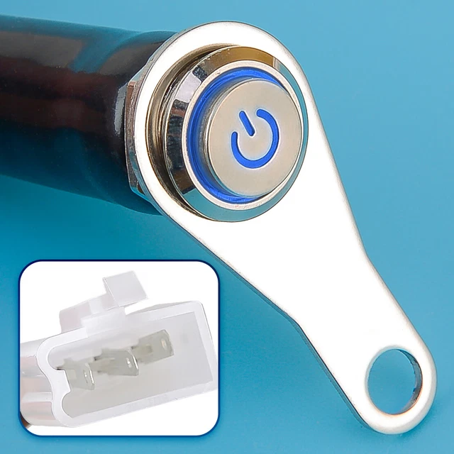 LED MOTORCYCLE SWITCH ON/OFF Handlebar Mount Push Button Headlight Fog ...