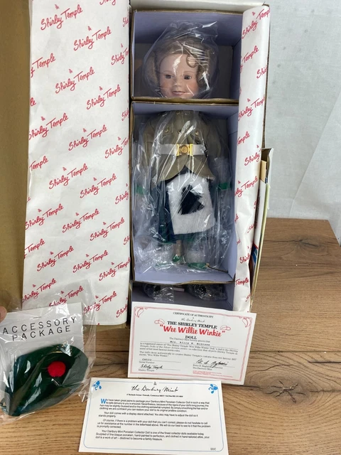 Shirley Temple Wee Willie Winkie Danbury Mint Porcelain 14" Doll NRFB COA #C8532 10