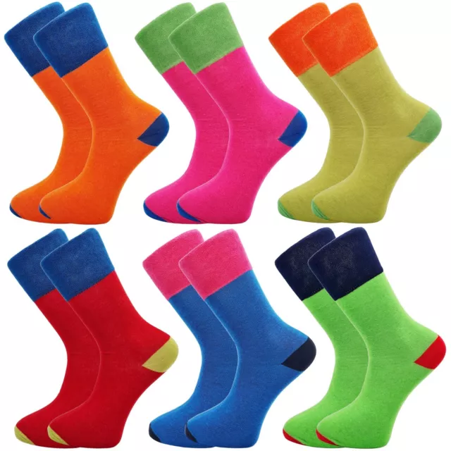 Mens Non Elastic Socks Diabetic Swollen Ankles Loose Soft Wide Top 6 Pairs 6-11