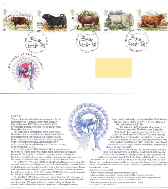 GB 1984 British Cattle FDC Oban Pictorial Cancel