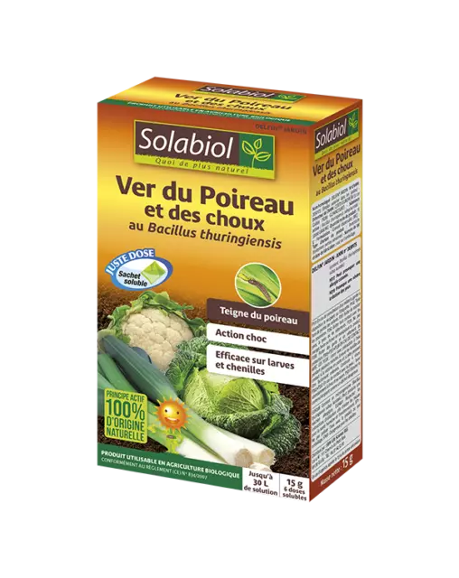 SOLABIOL VER DU POIREAU ET DES CHOUX 15 G teigne action CHOC lutte préventive