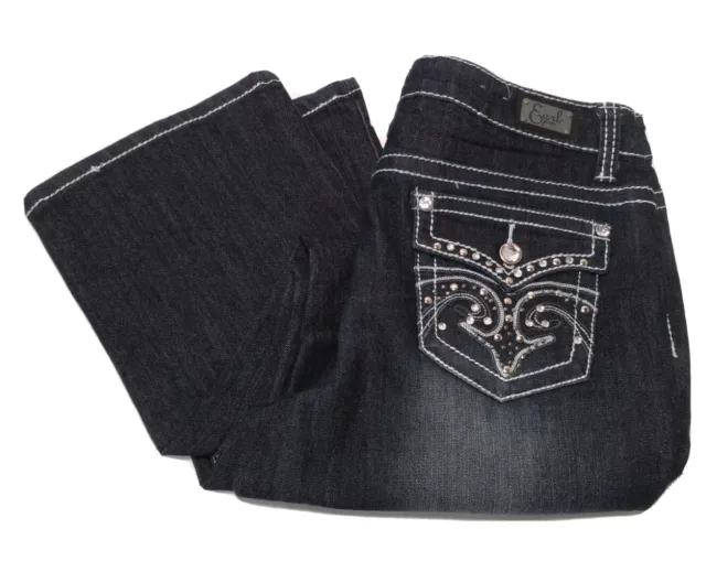 Earl Jeans Embellished BootCut Stretch Bling Women's Size 8P 32x28