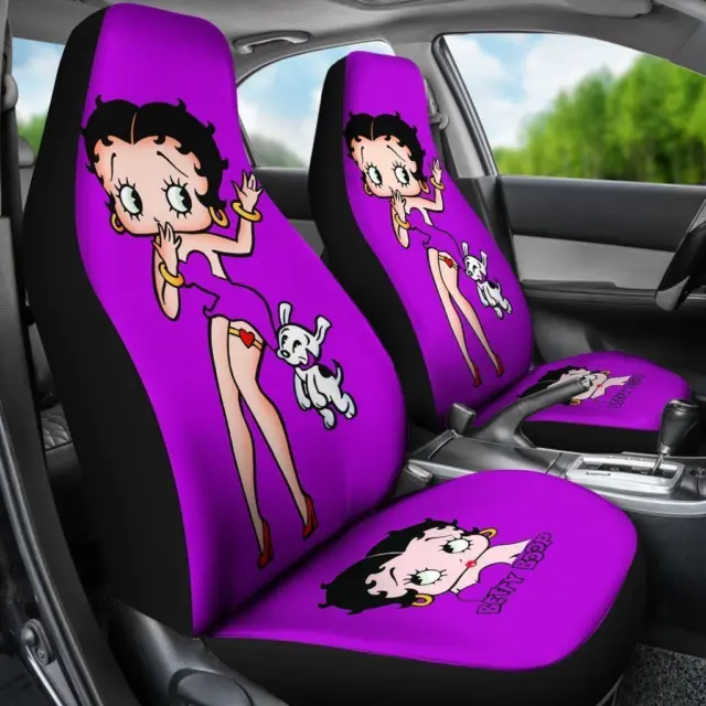 Betty Boop Purple Theme Car Seat Covers Amazing Best Gift Ideas