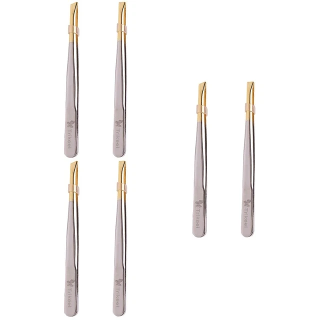6 Pcs Augenbrauenclip Aus Edelstahl Professionelle Pinzette Eben