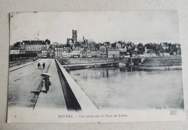 Cpa - Nevers - Vue Prise Sur Le Pont De Loire - 8