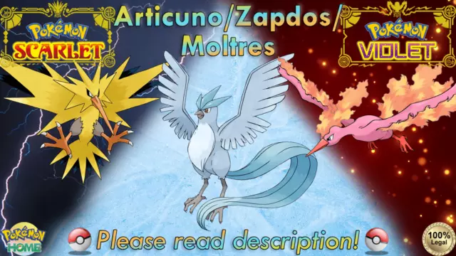 🍊Shiny/Non-shiny Galarian Articuno 6IV🍇Pokémon Scarlet/Violet (💯Legal)