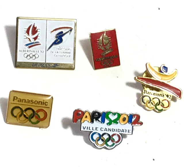 Lot Anciens Pins Insignes Olympiques JO Albertville Barcelone