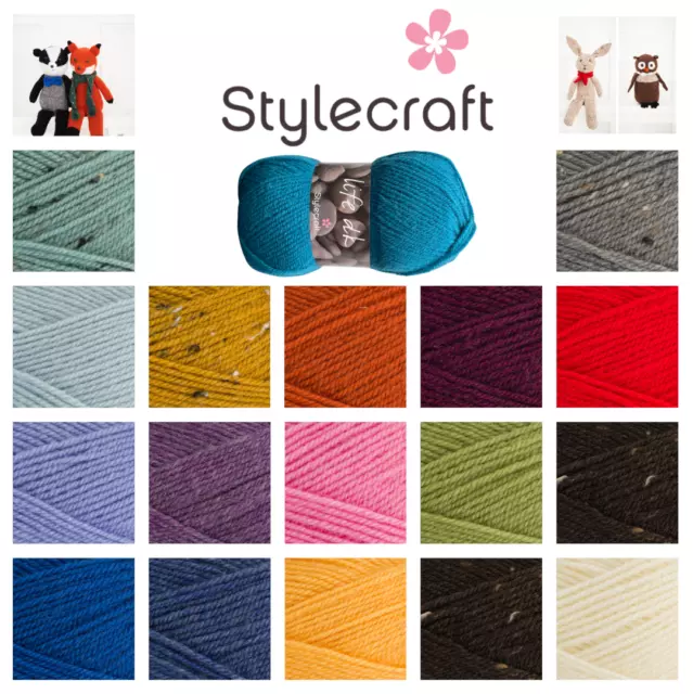 Stylecraft Life DK Knitting Premium Acrylic 25% Wool Crochet Soft Yarn 100g