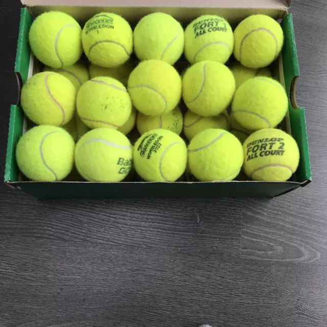 30 used tennis balls