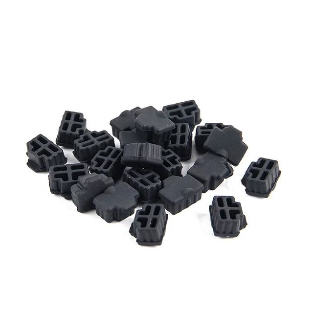 20Pcs Ethernet Hub Port RJ45 Anti Dust Cover Cap Protector Plug For Female Jack√