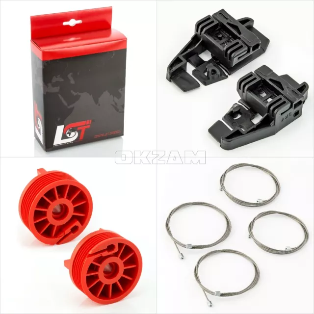 Vorne Links + Rechts Fensterheber Reparatursatz für Renault Scenic II 2