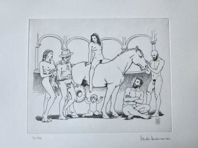 MILO MANARA Picasso Suite 347 Series gravure Radierung acquaforte etching stampa