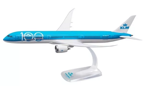 KLM 100 Boeing 787-10 Schreibtisch Display Modell 1/200 Flugzeug PH-BKA Original NEU 787