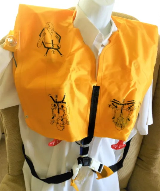 Aviation Life Jacket Inflatable Vest Preserver CO2 Cartridges Mouth Pieces Light